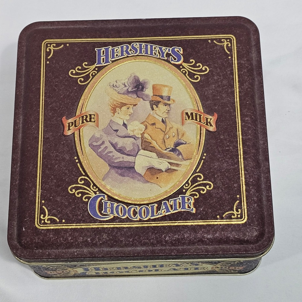 Vintage 1995 Hershey's Chocolate Tin Canister Vintage Edition 4 Victorian Style